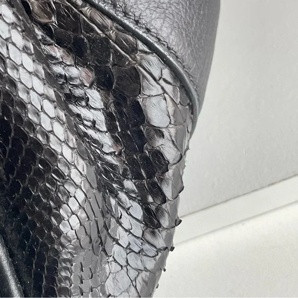 Marc Jacobs Snake Skin & Leather Karen Stam Kisslock Satchel Italy Y2K - Picture 15 of 16